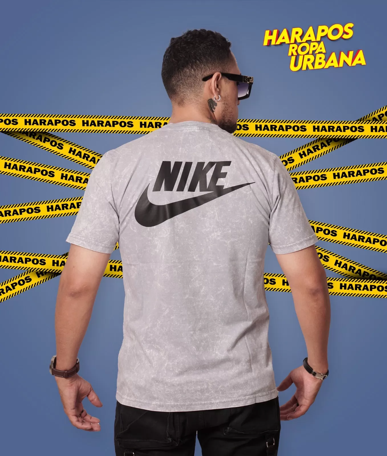 Polera nike prelavada plomo