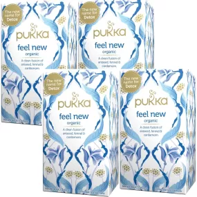 Pukka Tea Feel New 20 Teabags 4 Pack