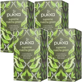 Pukka Tea Supreme Matcha Green 20 Teabags 4 Pack