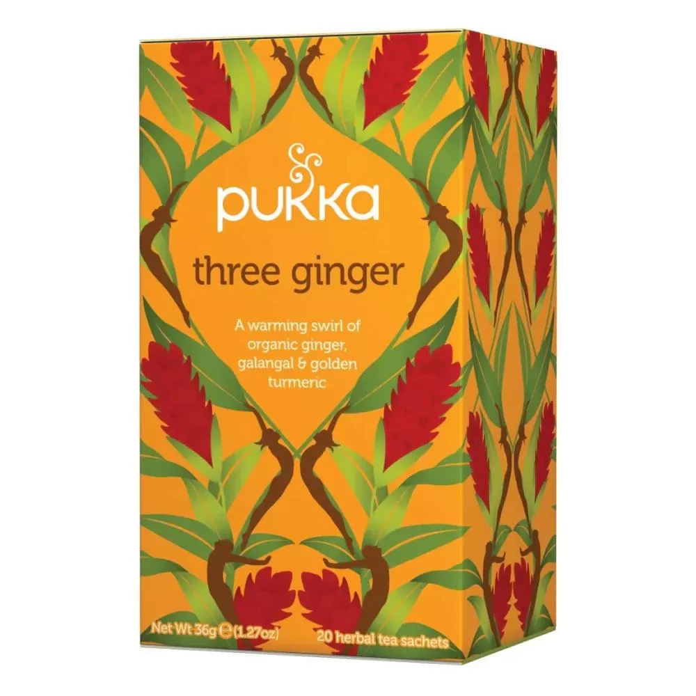 Pukka Tea Three Ginger 20 Teabags 4 Pack