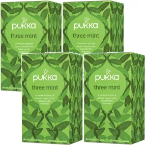 Pukka Tea Three Mint 20 Teabags 4 Pack