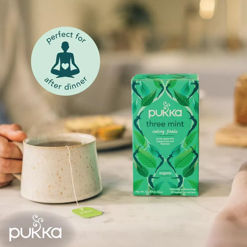 Pukka Tea Three Mint 20 Teabags 4 Pack