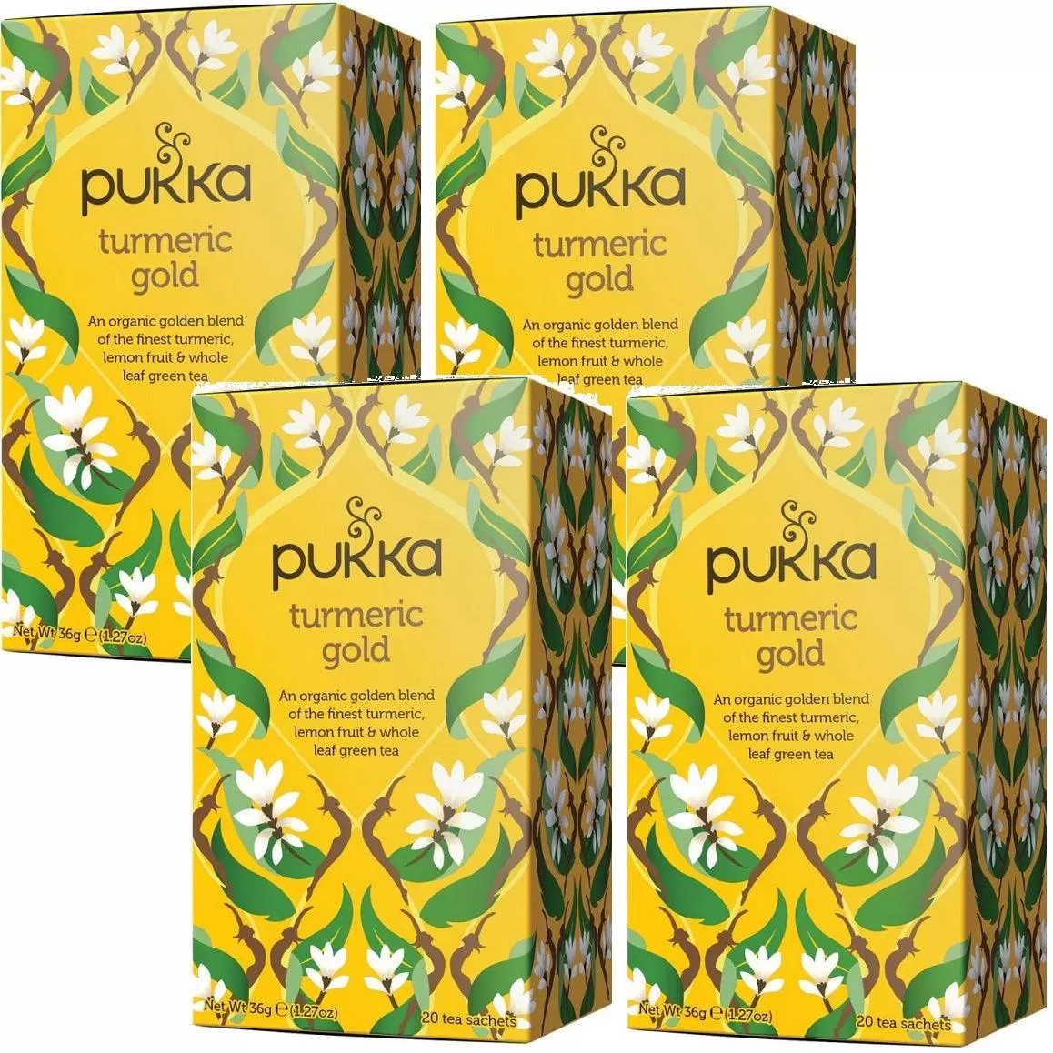 Pukka Tea Turmeric Gold 20 Teabags 4 Pack