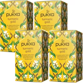 Pukka Tea Turmeric Gold 20 Teabags 4 Pack