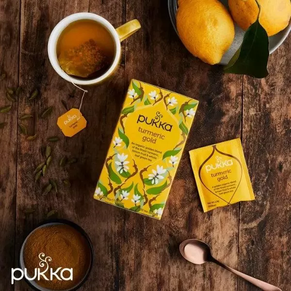 Pukka Tea Turmeric Gold 20 Teabags 4 Pack