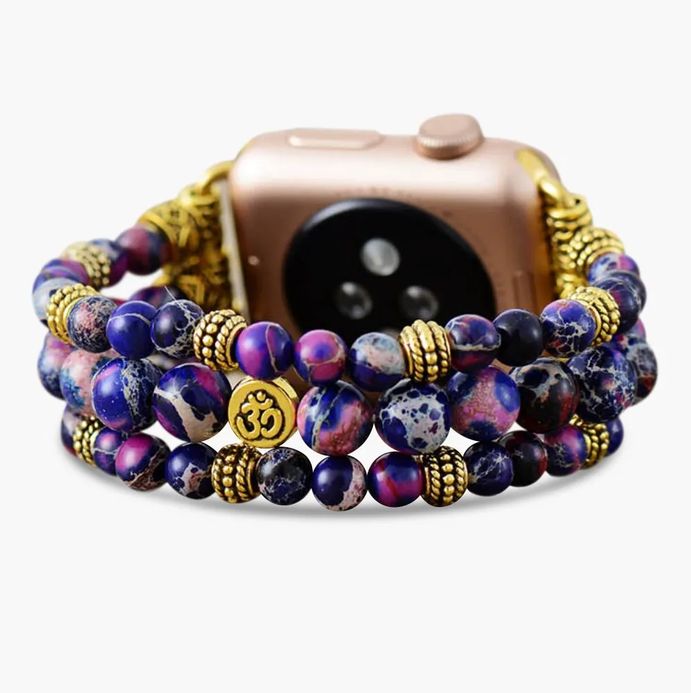 Purple Jasper Stretch Apple Watch Strap