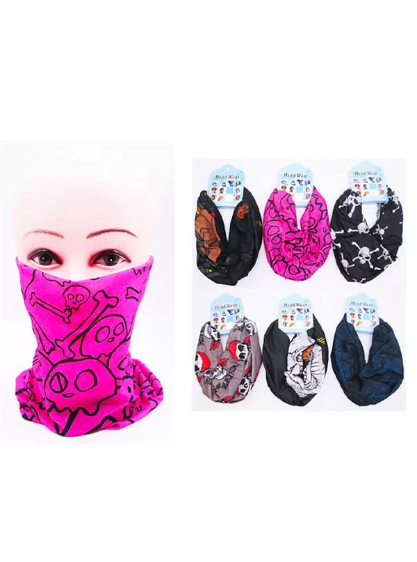 Random Print Face Tube Mask