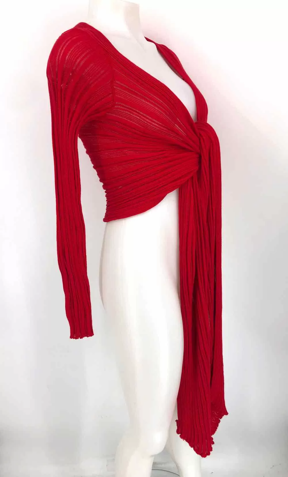 Red Cotton Made in Greece Wrap Size MEDIUM (M) Sweater