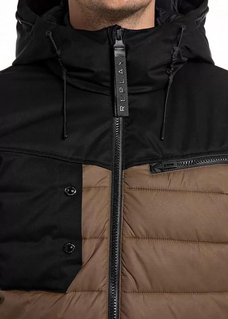 Replay M8353 84774 Jacket  695 Brown/Black