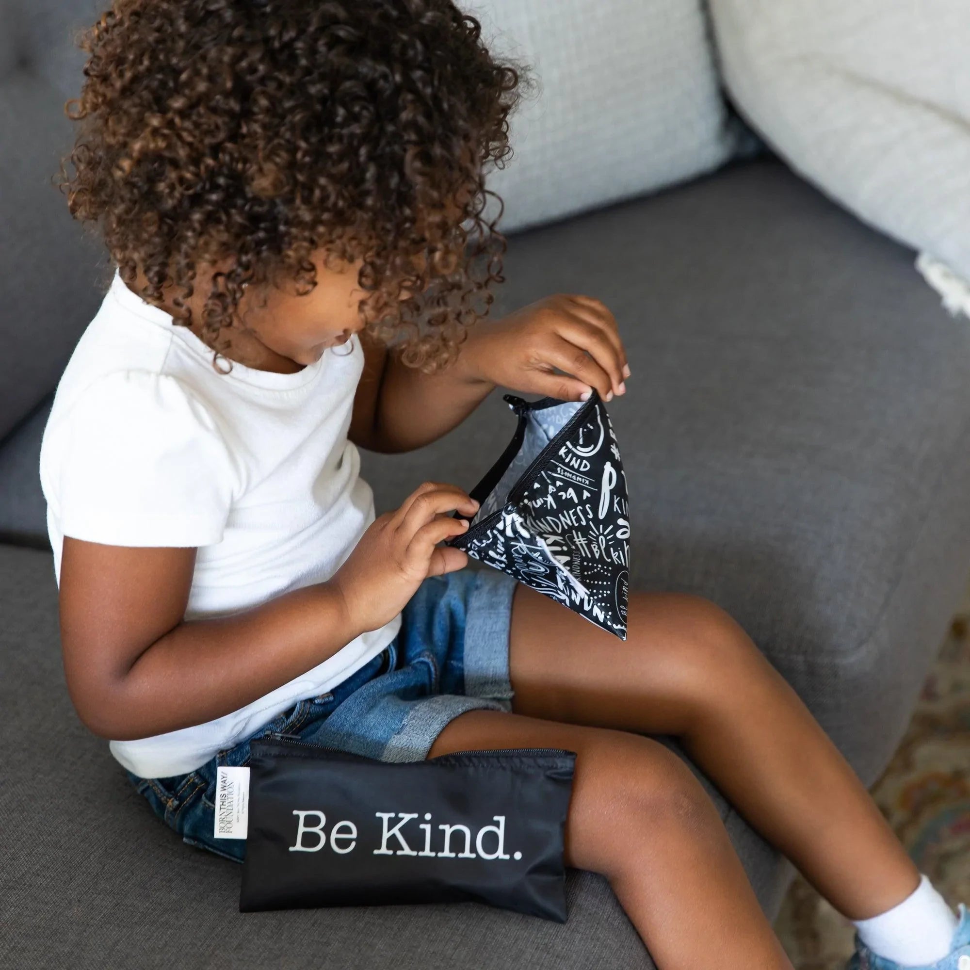 Reusable Snack Bag, Small 2-Pack: Be Kind