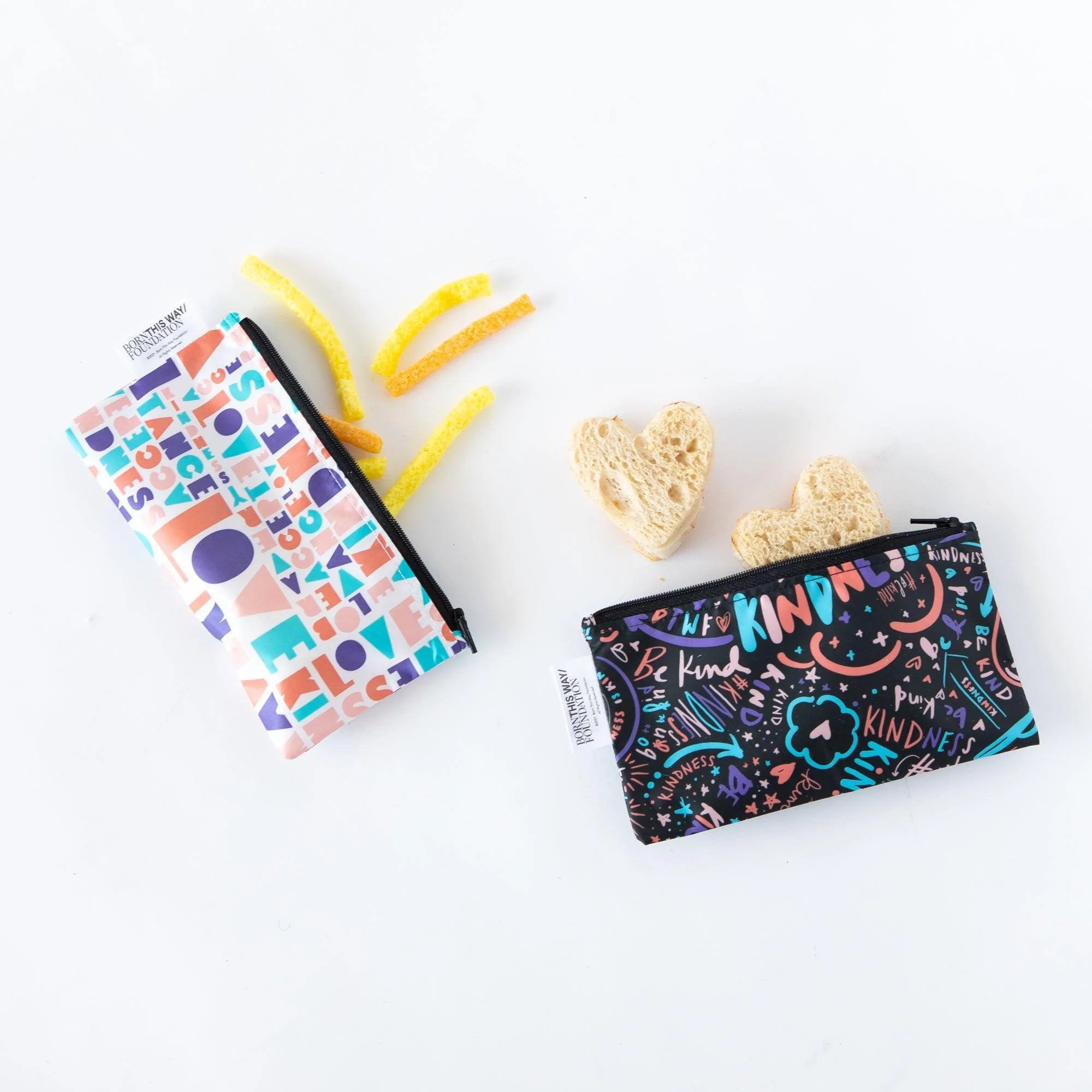 Reusable Snack Bag, Small 2-Pack: Channel Kindness & Elements of Kindness