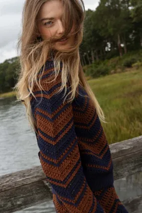 Ruby Sweater-Cotton sweater - Navy Multi