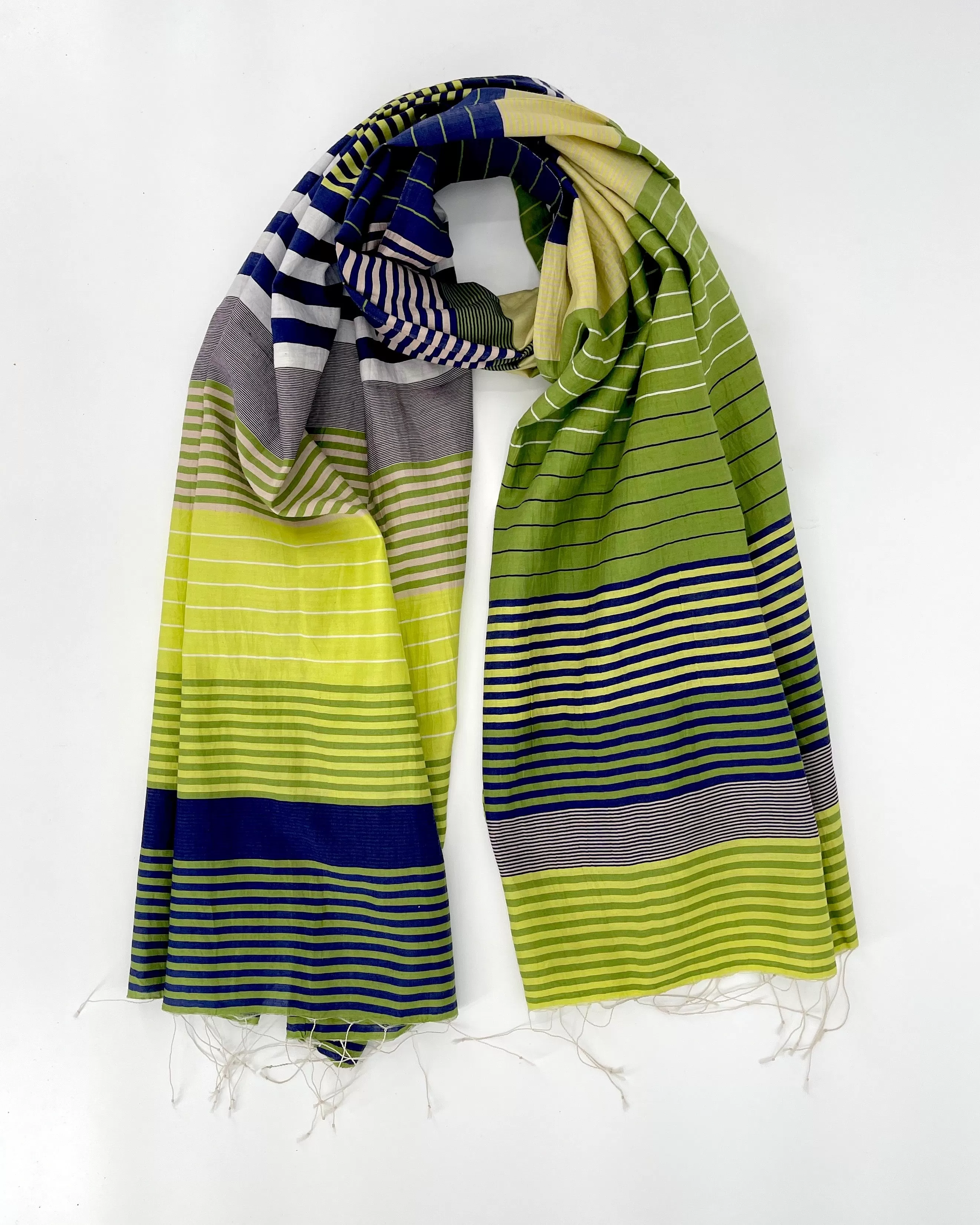 Samita Cotton & Silk Stripe Scarves