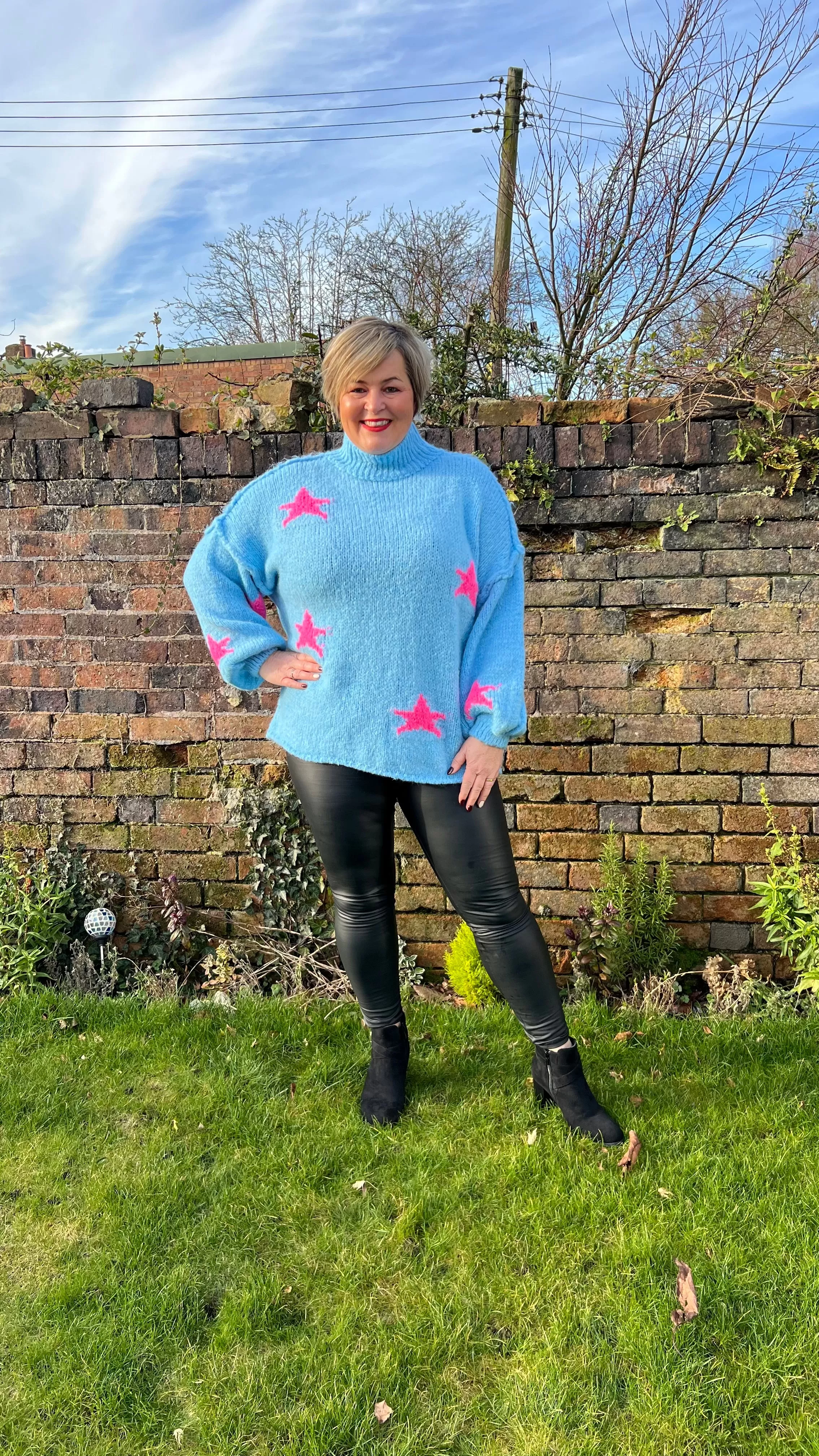 SAMMIE Star Motif Balloon Sleeve Jumper