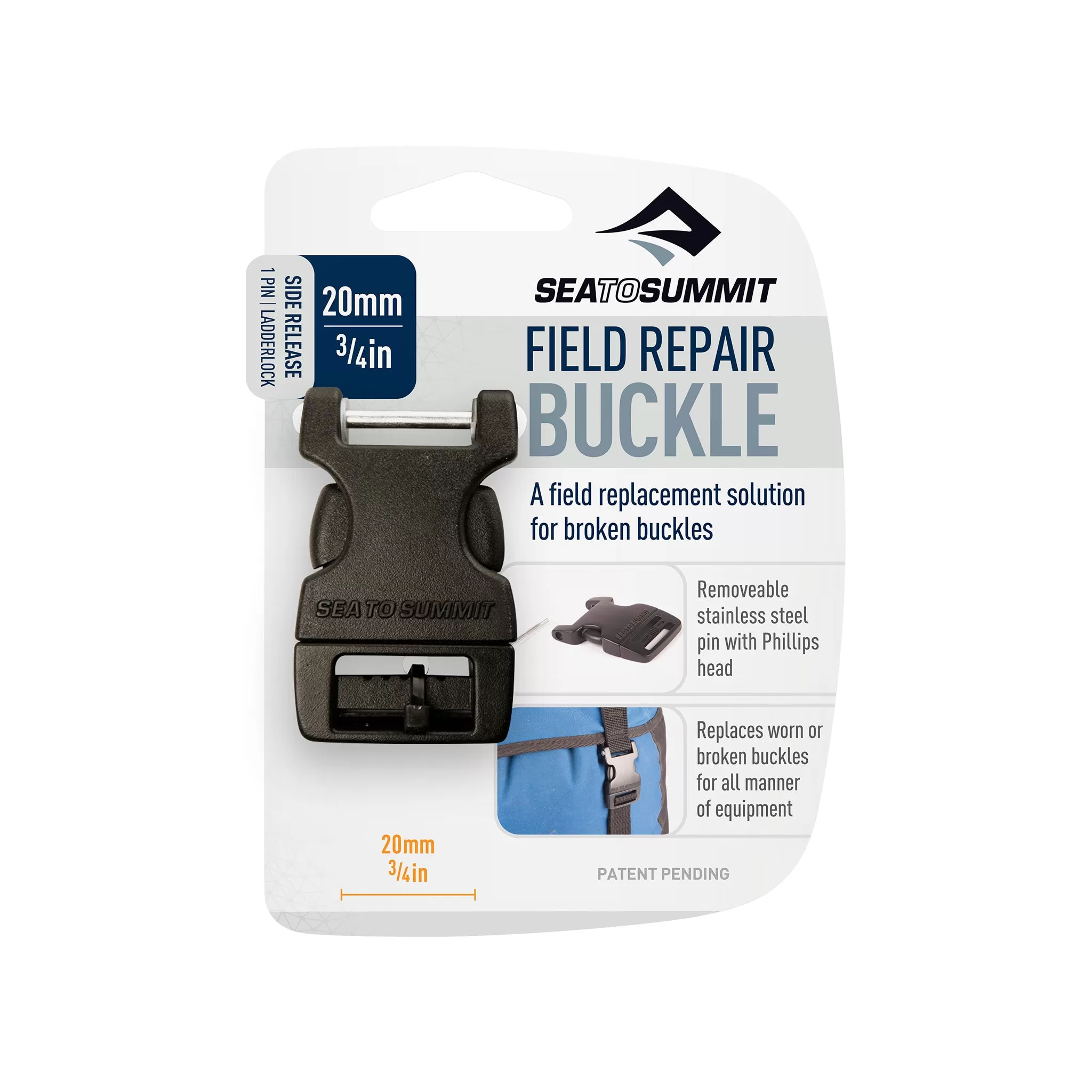 Side Release Field Repair Buckle with Removable Pin (Like New)