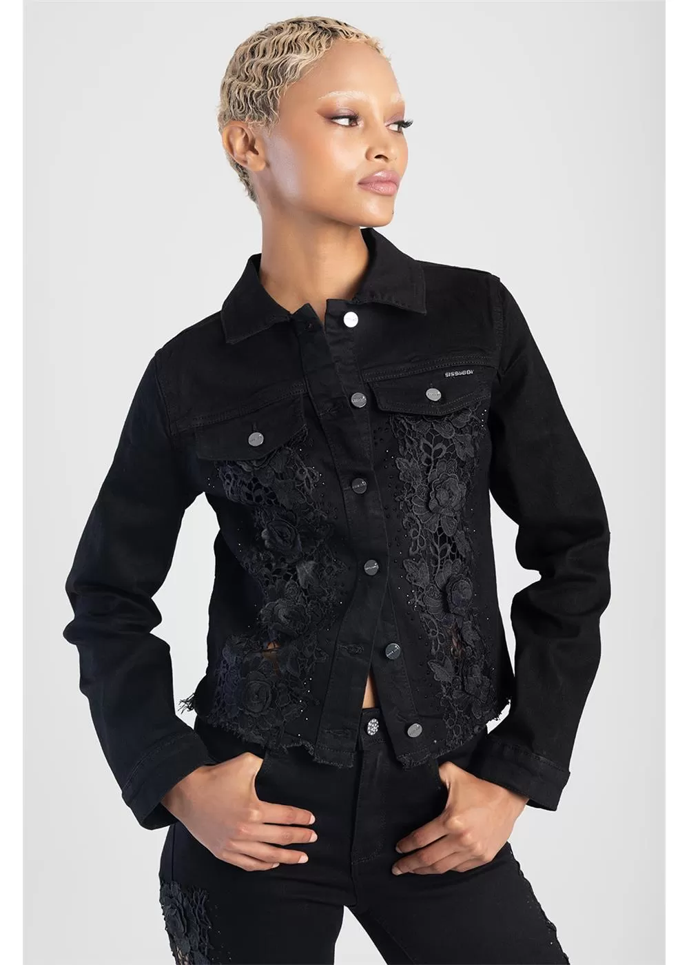 Sissyboy Js30069 Jacket With Lace Detail Black