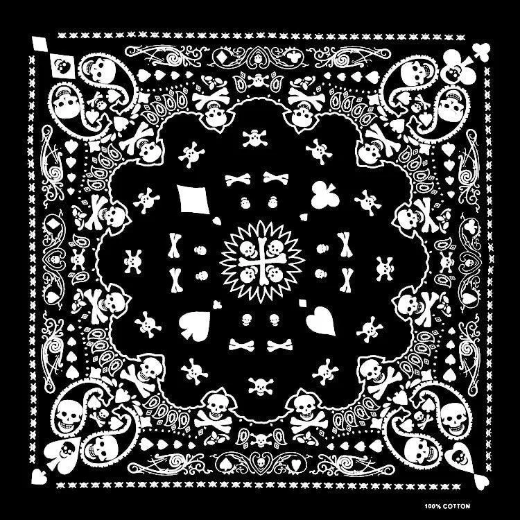 Skull Bandana Square Scarf Bicycle Headband Multi-use Neck Gaiter Face Mask