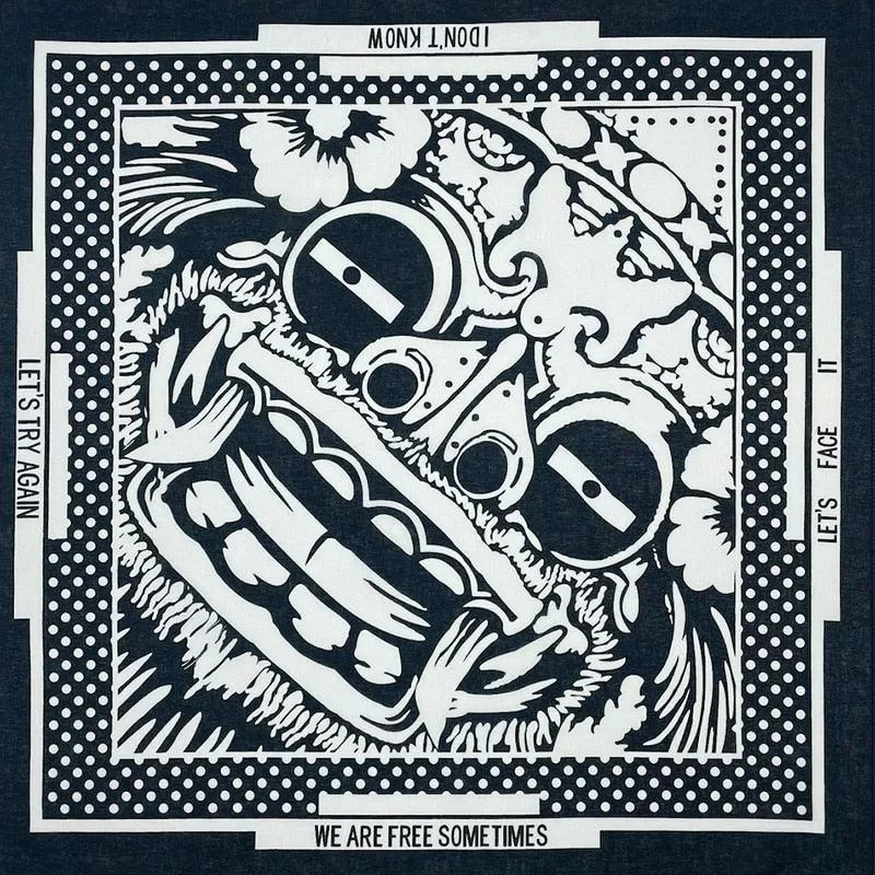 Skull Bandana Square Scarf Bicycle Headband Multi-use Neck Gaiter Face Mask