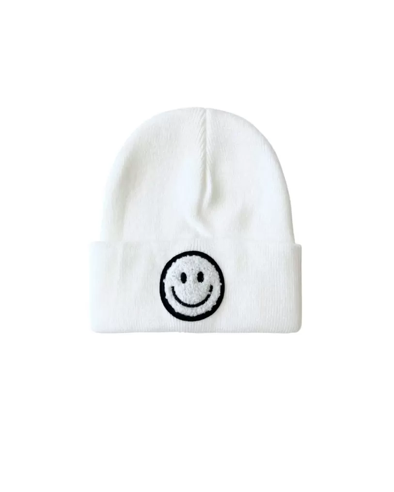 Smiley Beanie / White