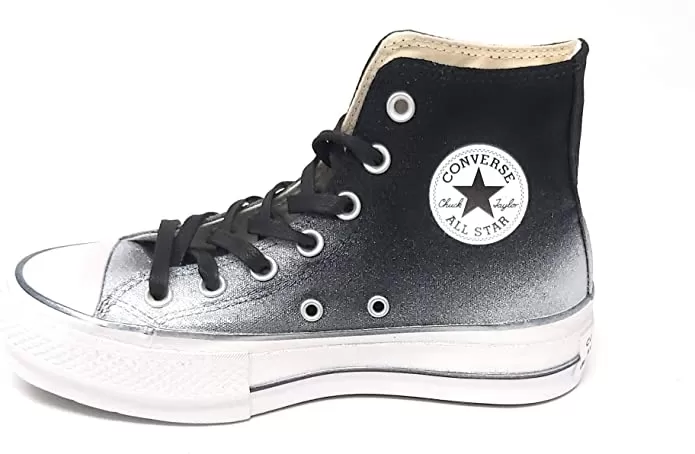 SNEAKERS CONVERSE ALL STAR DONNA NERO & ARGENTO 569128C