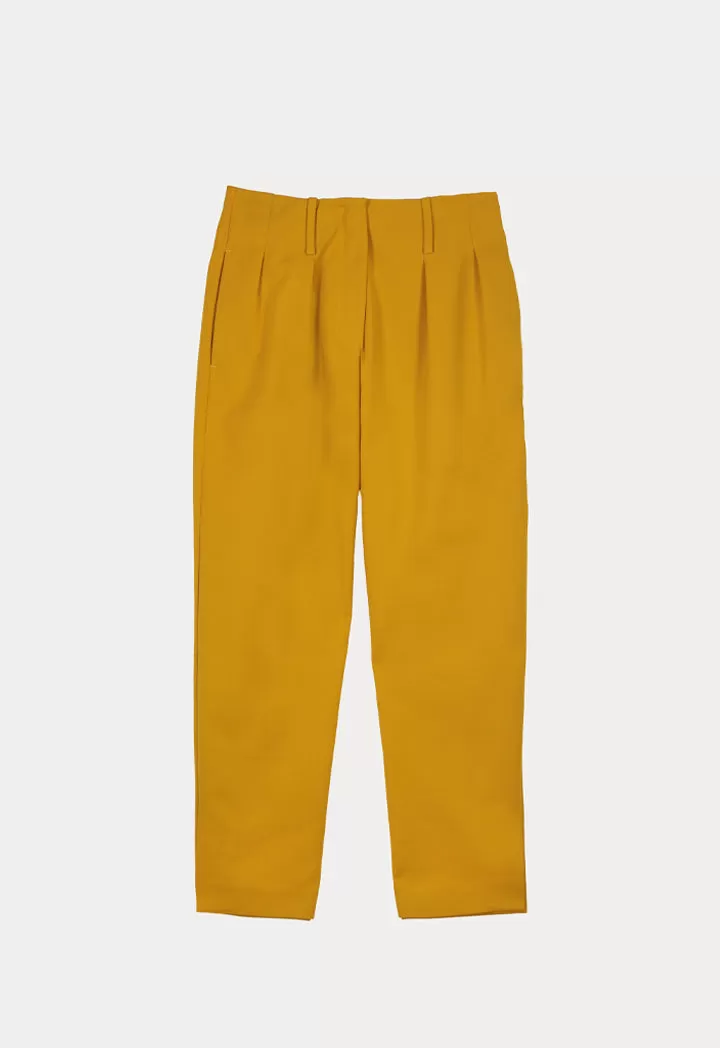 Solid Mid-Rise Pants