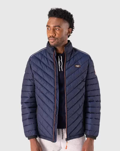 Soviet 9005 Mens Quilted Fashion Jacket Navy