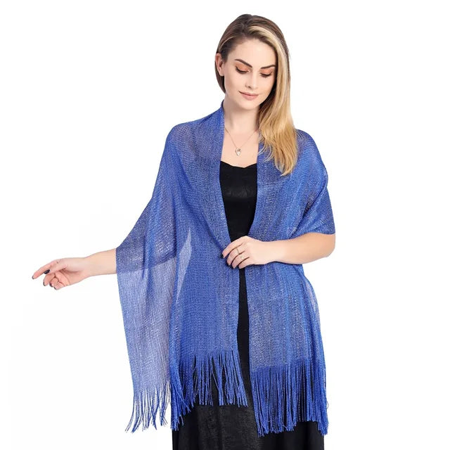 Sparkling Shawls | Wraps Metallic Scarf