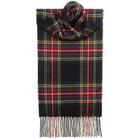 Stewart Black Modern Tartan Scarf