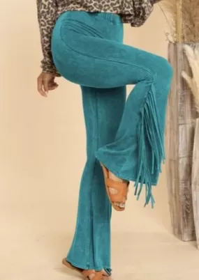 Stockyard Darlin' Fringe Pants | Mineral Turquoise