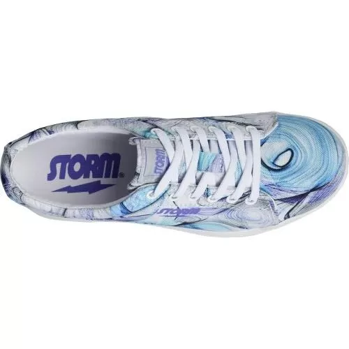 Storm Womens Meadow White Purple Swirl Bowling Shoes