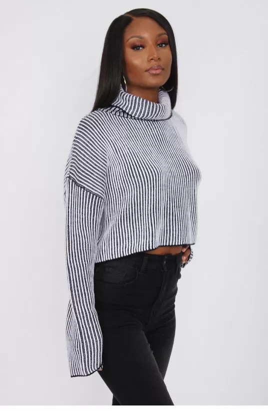 Striped Turtleneck- Tic Toc