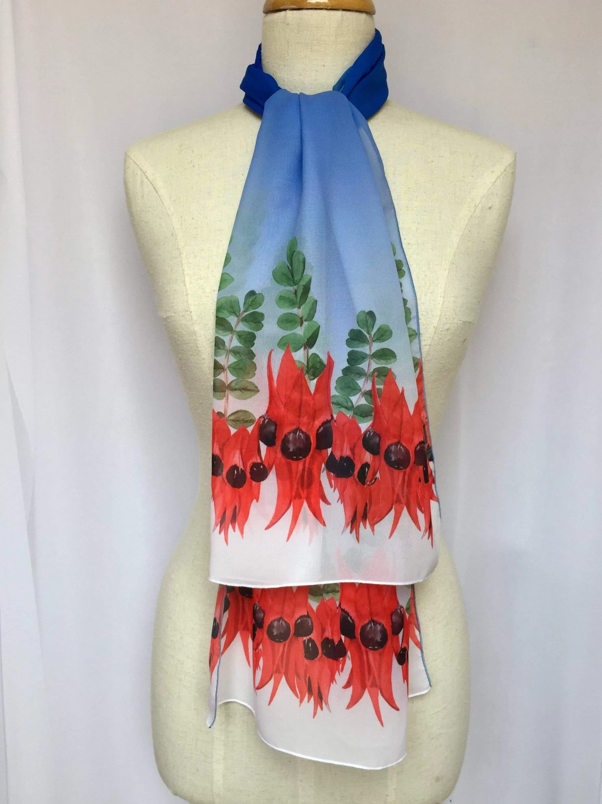 Sturt's Desert Pea Scarf Chiffon