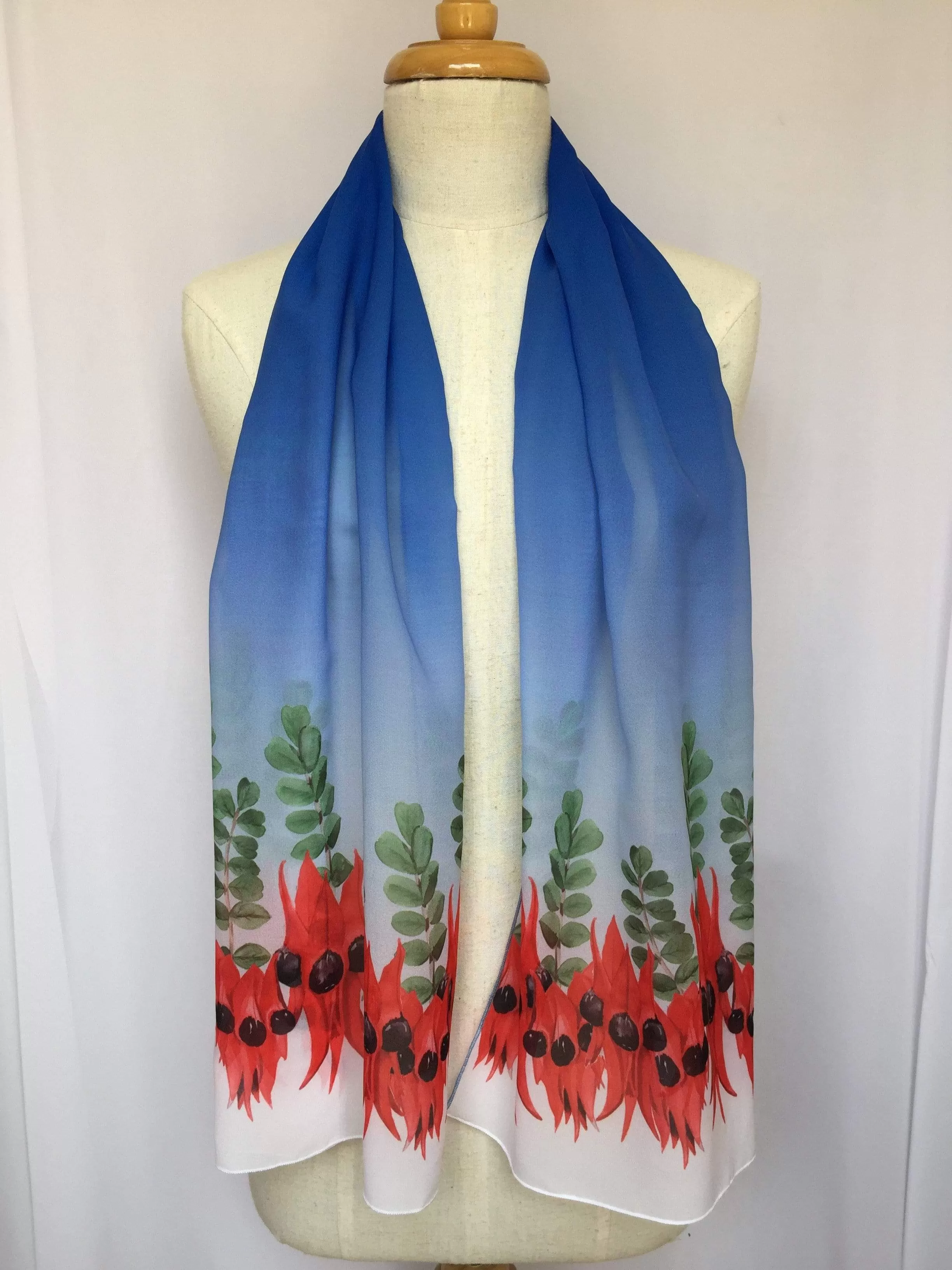 Sturt's Desert Pea Scarf Chiffon