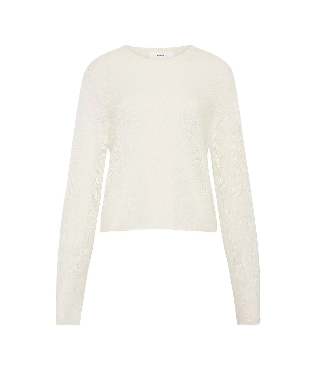 SUPERFINE MOHAIR CROPPED KNIT- NATURAL