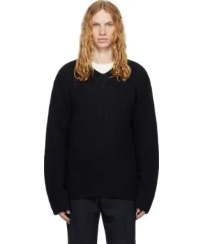 The Row Navy Gustave Sweater