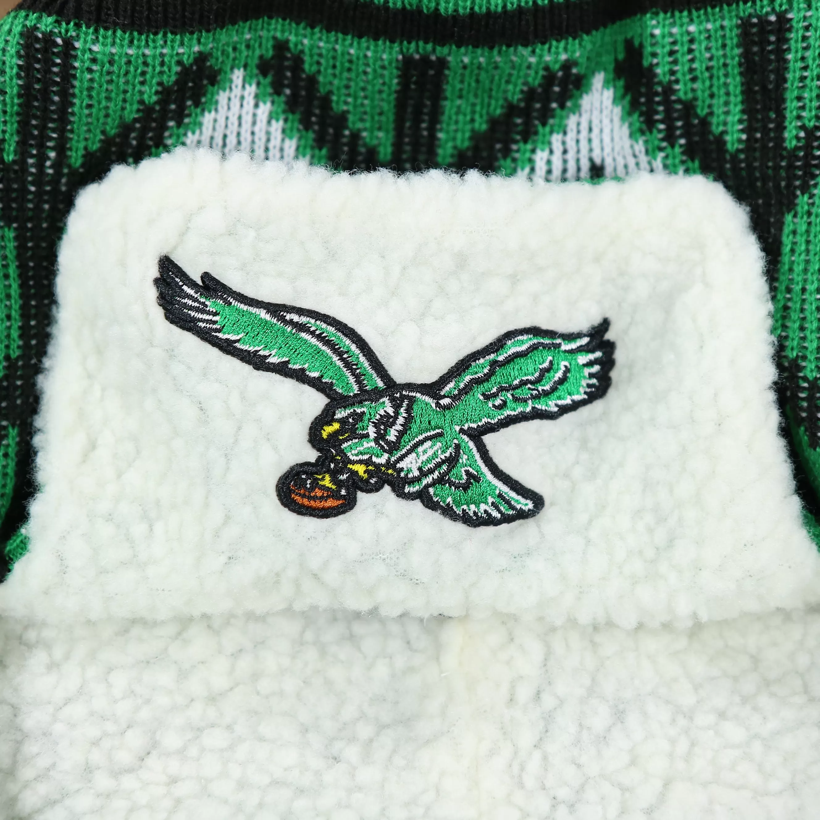 Throwback Philadelphia Eagles Winter Print Trapper Hat | Kelly Green Trapper Hat