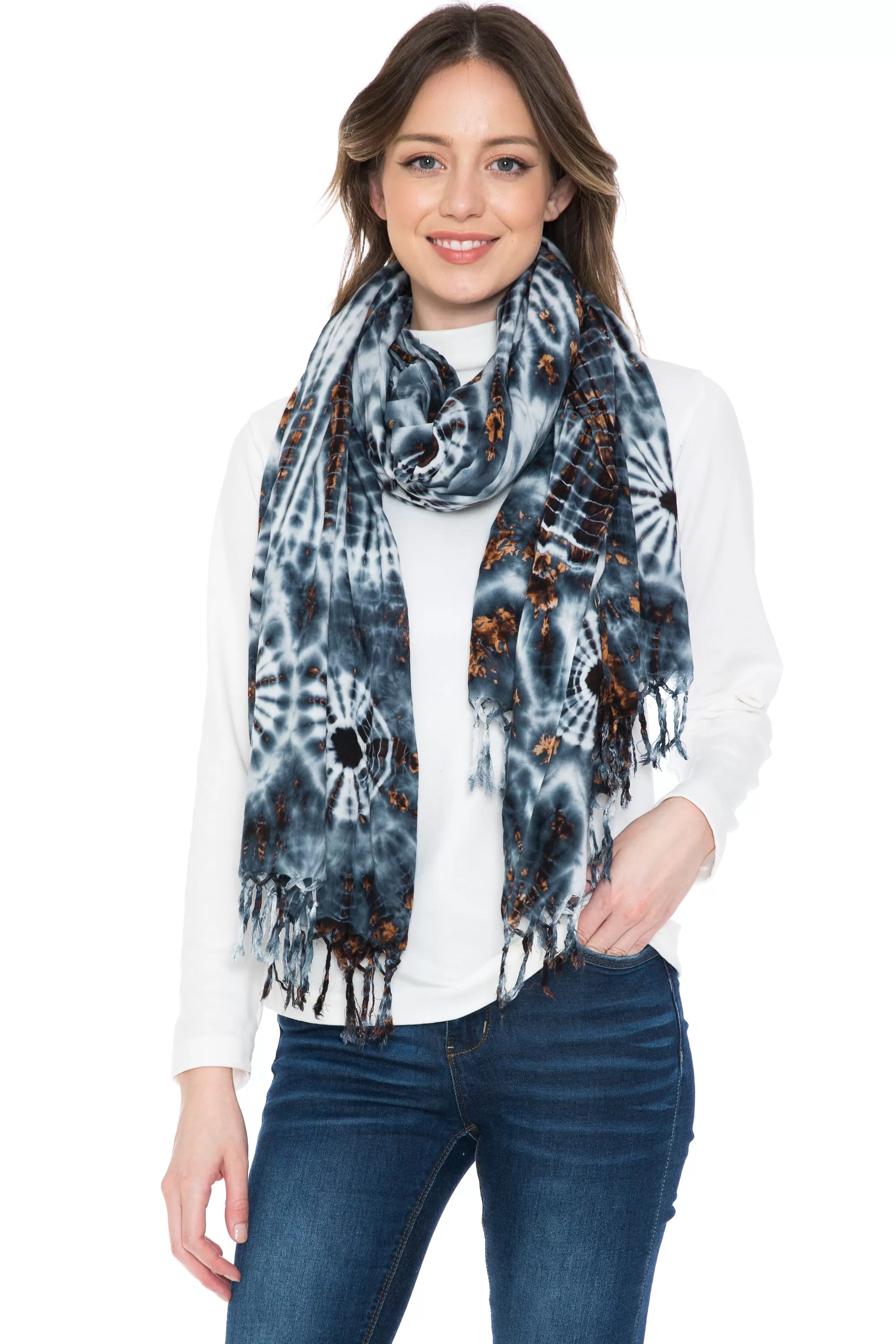 Tie Dye Rayon Scarf