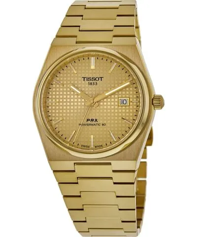 Tissot PRX Powermatic 80 Automatic Champagne Dial Gold-Tone Steel Men's Watch T137.407.33.021.00