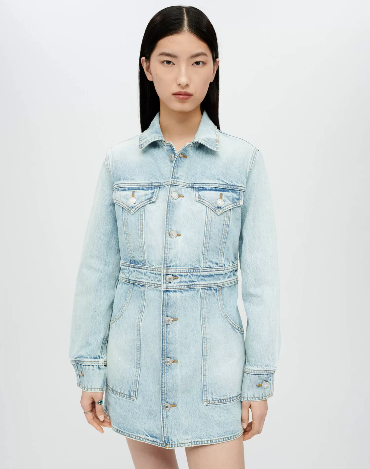 Trucker Dress - Opal Indigo