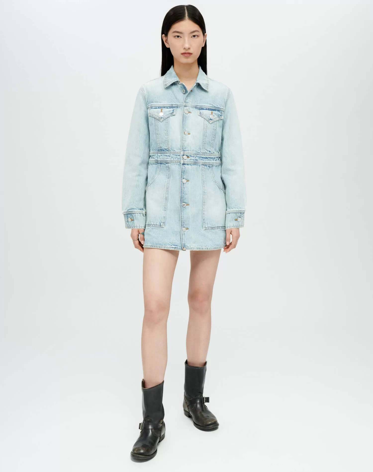 Trucker Dress - Opal Indigo