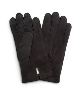 Trunk Cashmere Lined Suede Gloves: Black