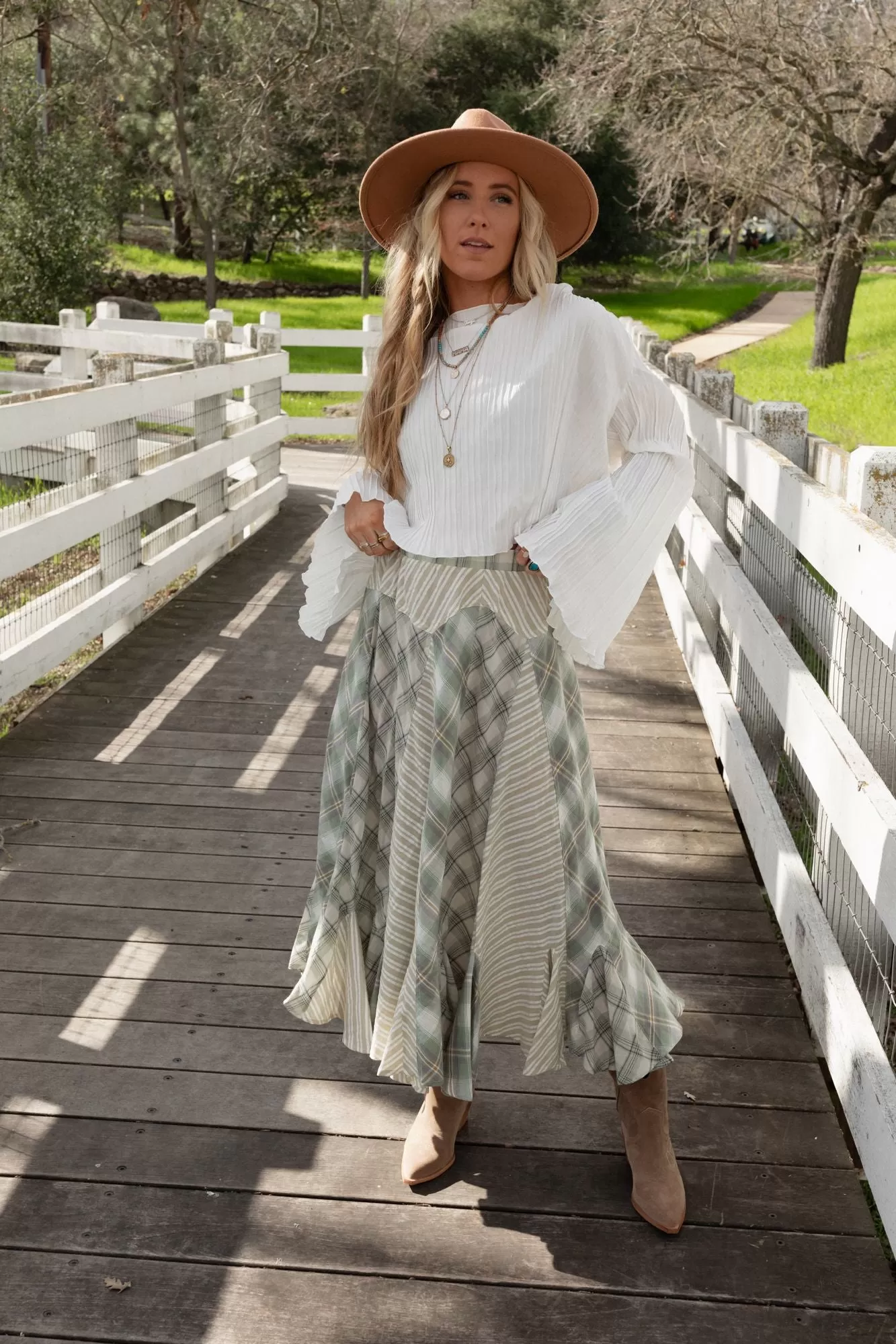 Twirl With Us Maxi Skirt - Sage