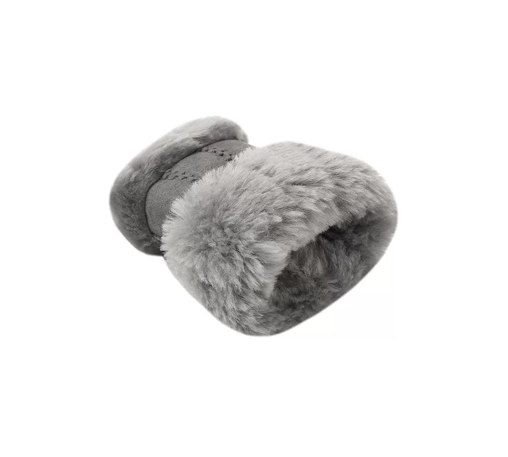 UGG AUSTRALIAN SHEPHERD Fluffy Fingerless Sheepskin Wool Mittens