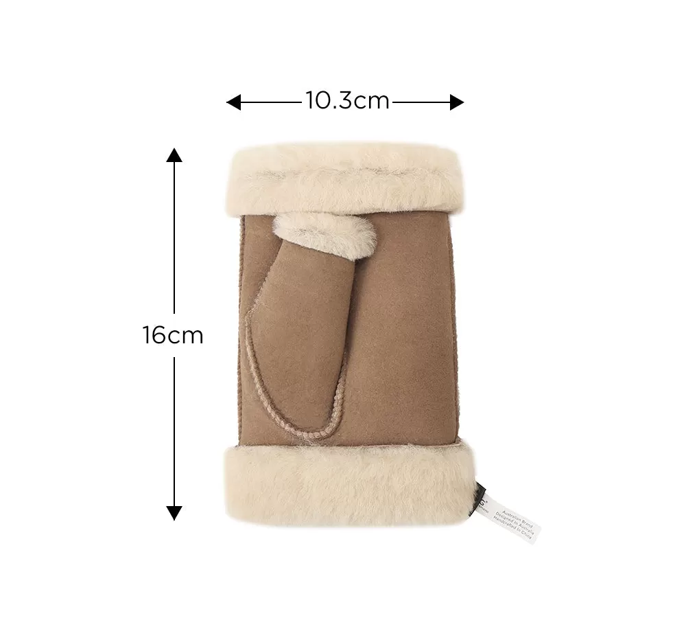 UGG AUSTRALIAN SHEPHERD Fluffy Fingerless Sheepskin Wool Mittens