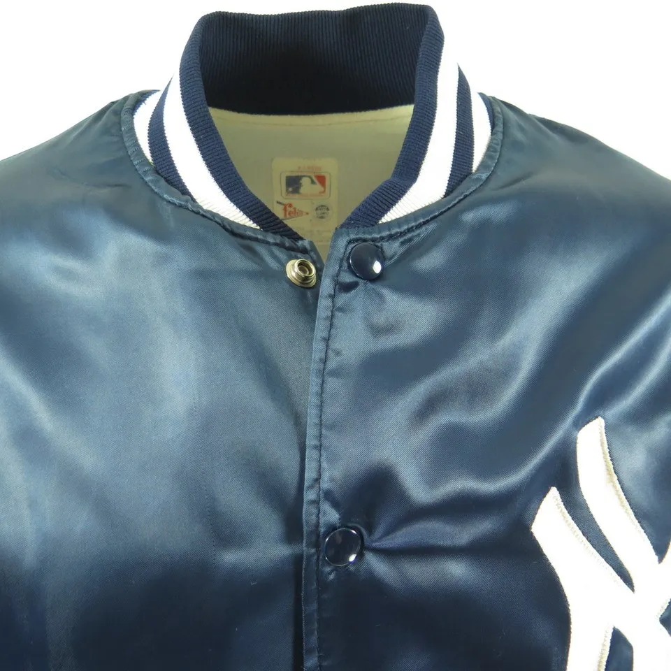 Vintage 70s New York Yankees Felco Jacket Mens XL Satin MLB Baseball Sports