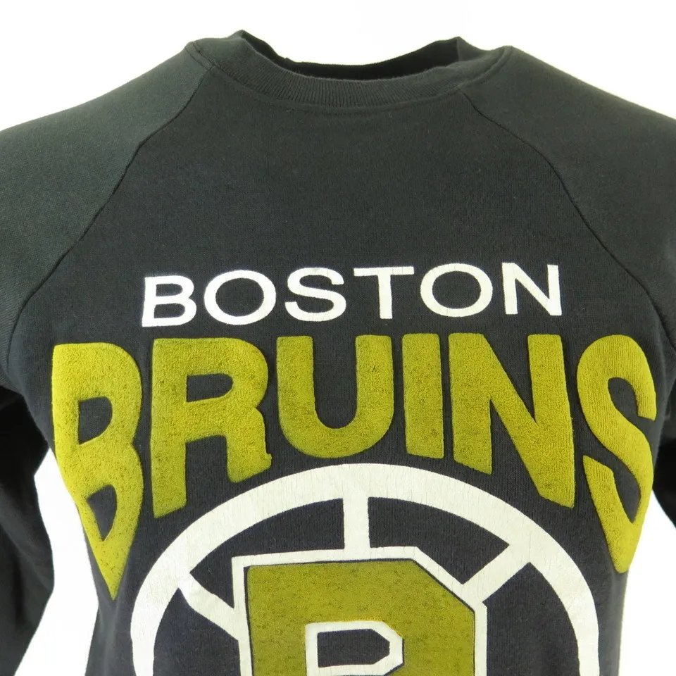 Vintage 90s Boston Bruins Sweatshirt Mens M Deadstock NHL Hockey Sports 50/50