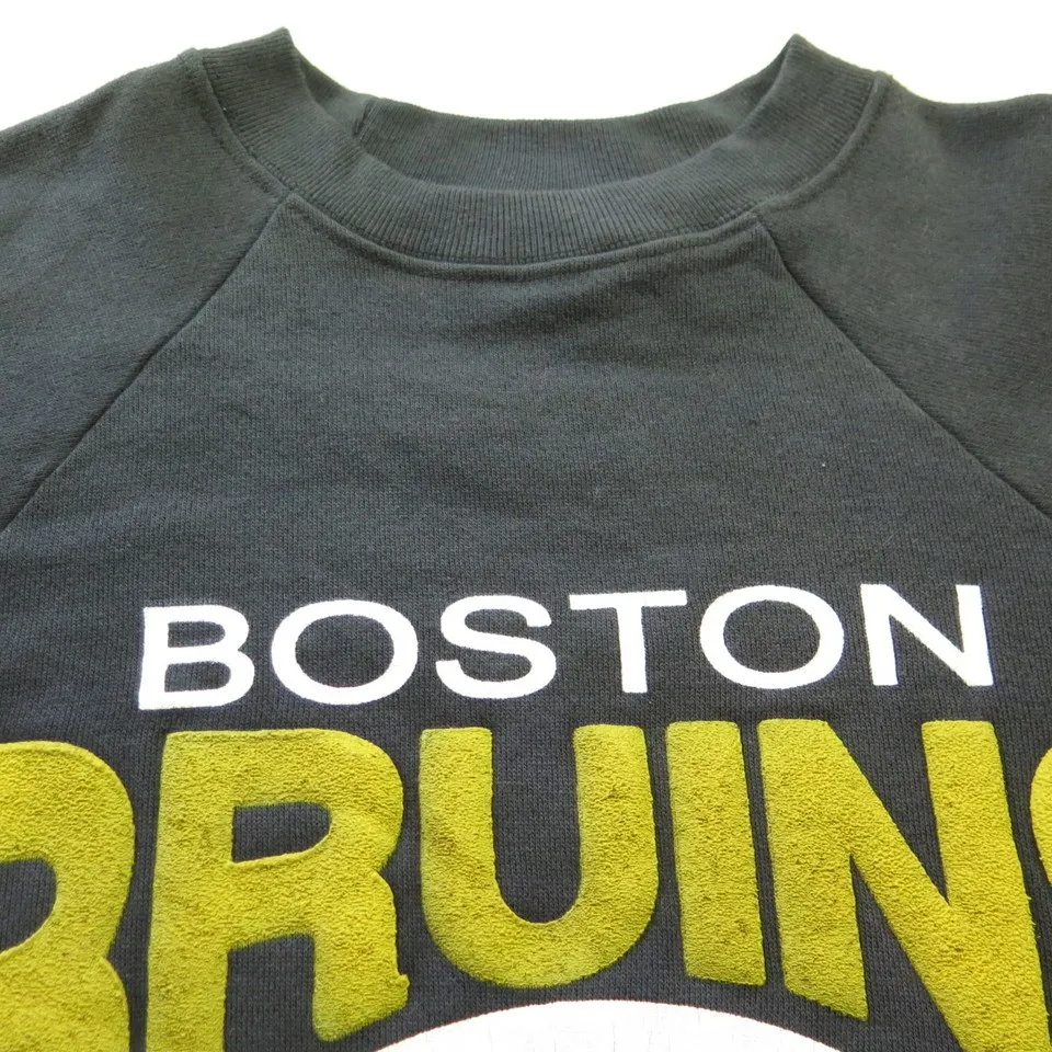 Vintage 90s Boston Bruins Sweatshirt Mens M Deadstock NHL Hockey Sports 50/50