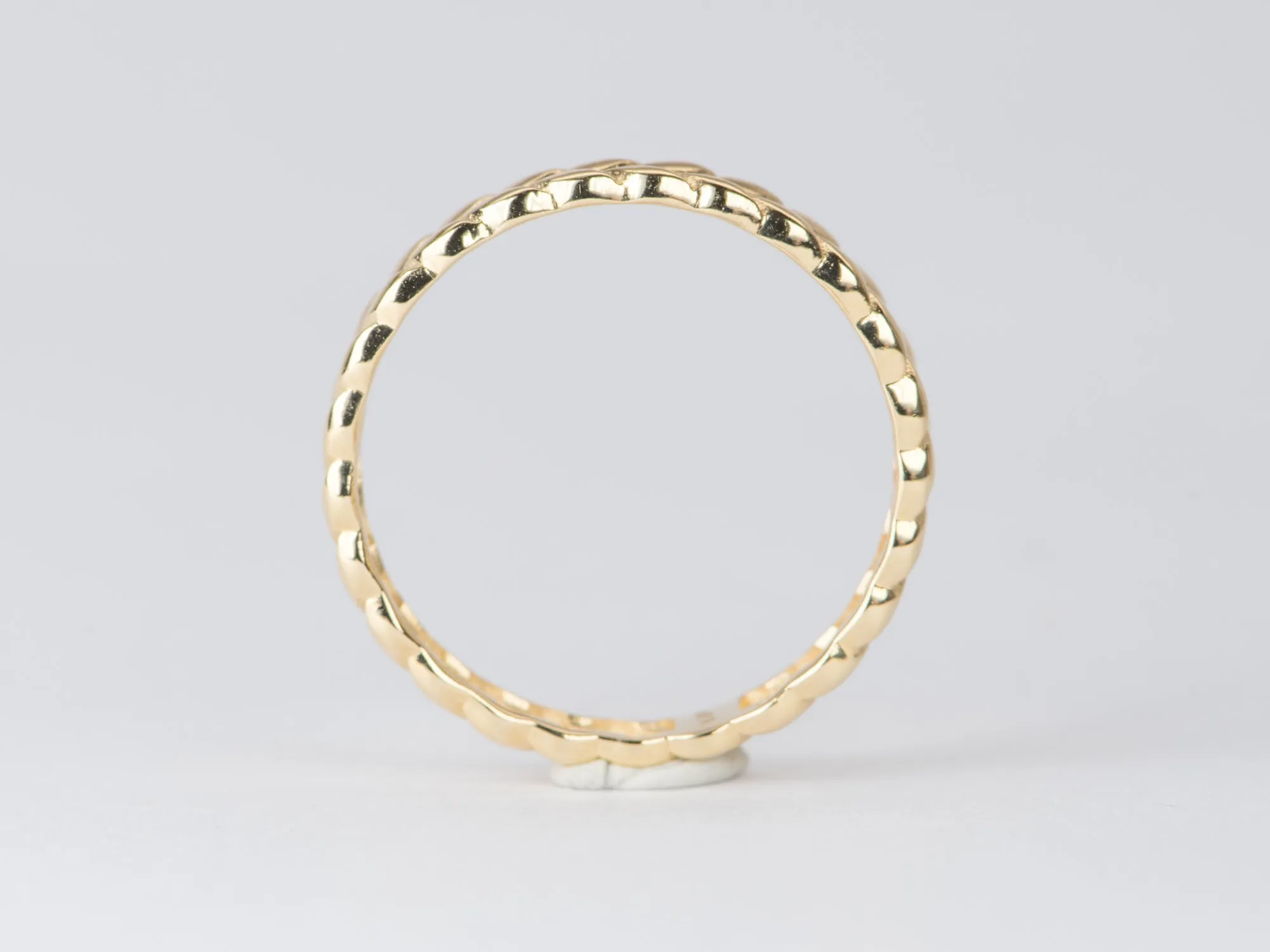 Wheat Design Full Eternity Wedding Band 18K Gold 2.47g R5057