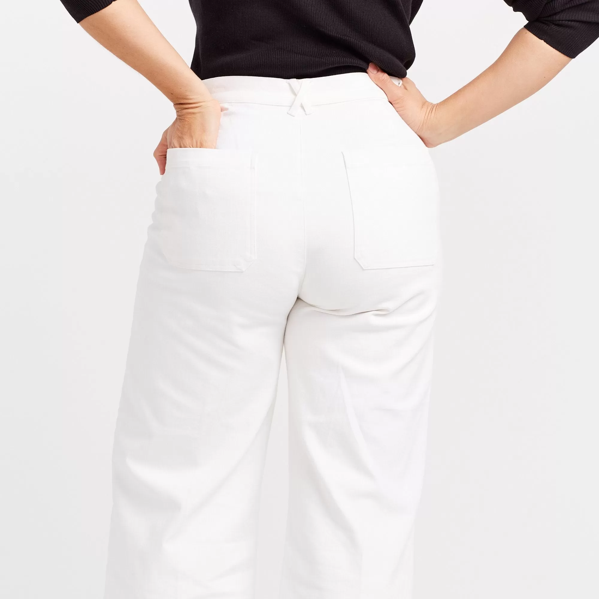 White Denim Sailor Pant