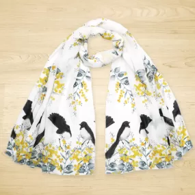 Willie Wagtail and Wattles Scarf